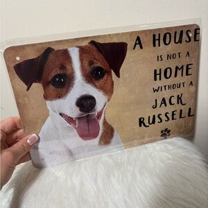 {NEW} Brown and White Jack Russell Home Accent Sign